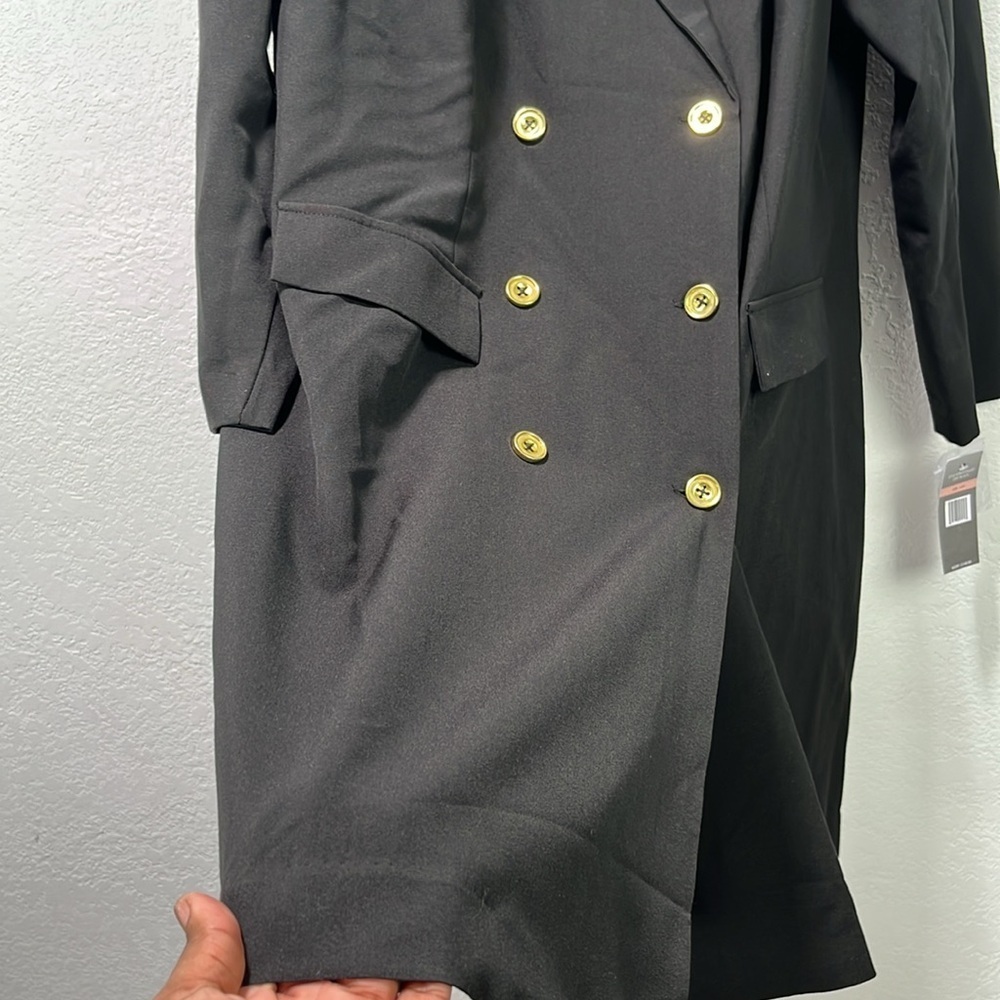 SHARAGANO Versatile Stretch‎ Sharkskin Blazer Dress Women's Size 14W Office Core - Picture 6 of 9